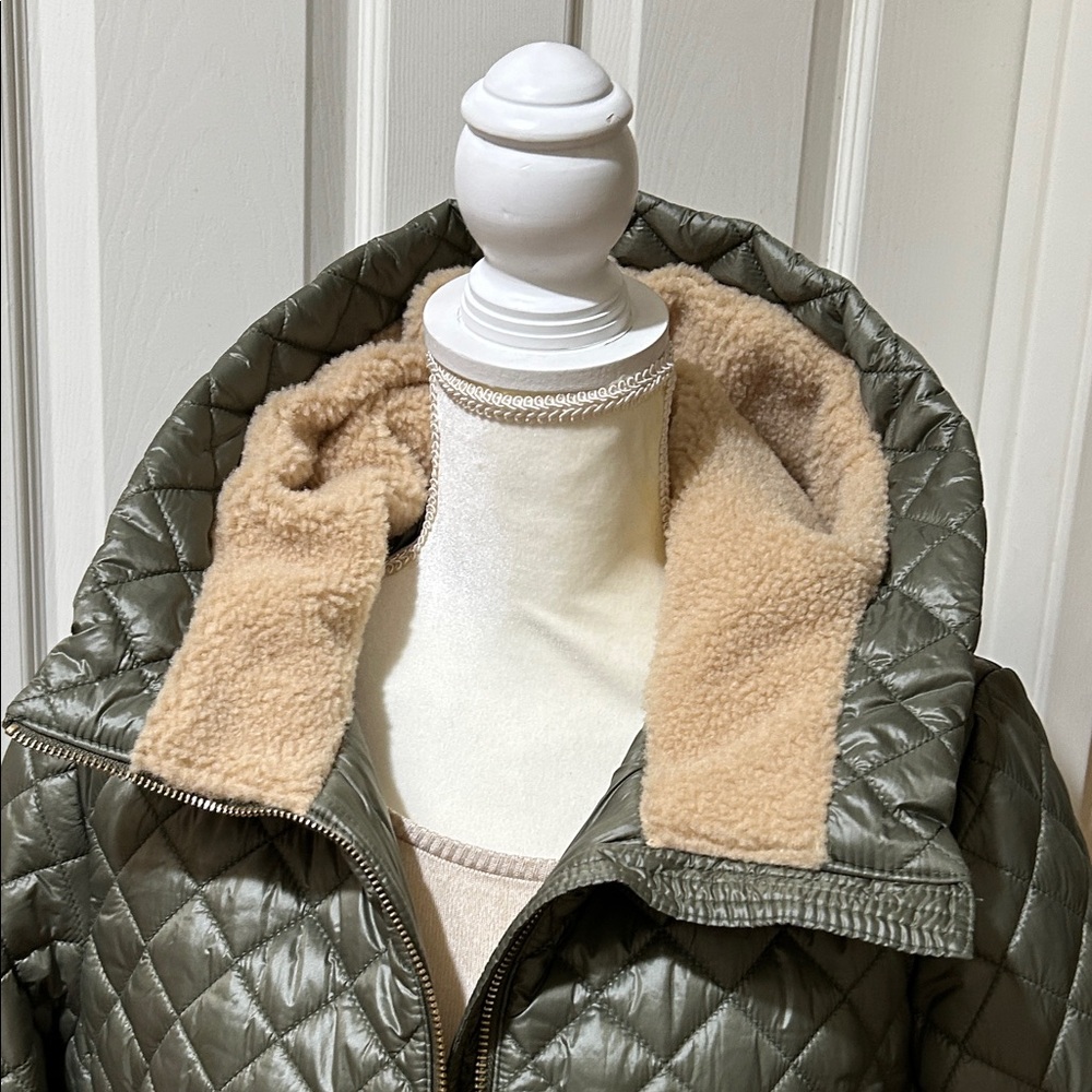 Kate Spade Quilted Puffer Jacket in Olive - Picture 5 of 16